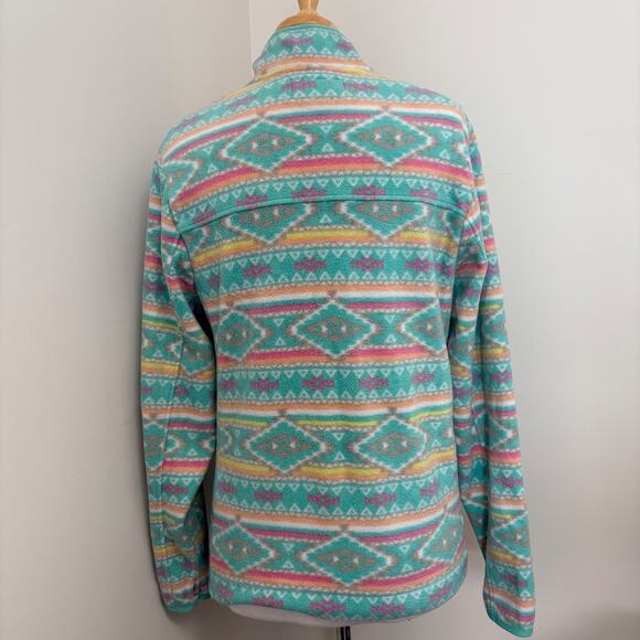 Chubbies Aztec Tribal Print The Flame Commander Unisex 1/4 Zip Fleece Pullover L - Picture 3 of 13